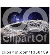Clipart Of A 3d Closeup Of An Asteroid In Outer Space Royalty Free Illustration
