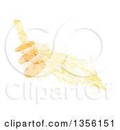 Clipart Of 3d Orange Juice Splashing On Slices On A White Background Royalty Free Illustration