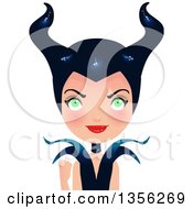 Clipart Of A Mad Maleficent Witch Holding Up A Fist Royalty Free Vector Illustration