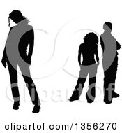 Poster, Art Print Of Black Silhouetted Woman Standing Away From A Couple