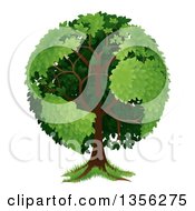 Poster, Art Print Of Mature Tree With Planet Earth Shaped Continents