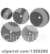 Clipart Of Black And White Circle Vortex Tunnel Or Circle Designs Royalty Free Vector Illustration by dero