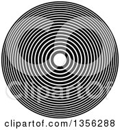 Poster, Art Print Of Black And White Circle Vortex Tunnel Or Circle