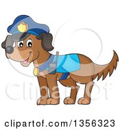 Poster, Art Print Of Cartoon Police Dog