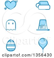 Blue Valentine Christmas Halloween Thanksgiving Easter And Birthday Holiday Icons