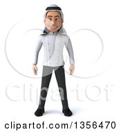 Clipart Of A 3d Young Arabian Male Chef On A White Background Royalty Free Illustration