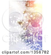 Poster, Art Print Of Christmas Tree Wtih Bokeh Flares