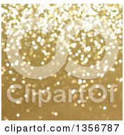 Poster, Art Print Of Blurred Christmas Background Of Golden Sparkly Glitter