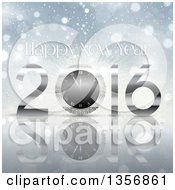 Poster, Art Print Of Happy New Year 2016 Greeting Over Flares And A Reflective Surface