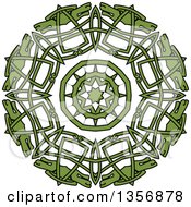 Black And Green Celtic Knot Design Element