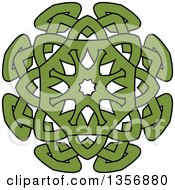 Clipart Of A Black And Green Celtic Knot Design Element Royalty Free Vector Illustration