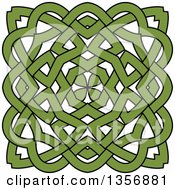 Clipart Of A Black And Green Celtic Knot Design Element Royalty Free Vector Illustration