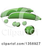 Poster, Art Print Of Cartoon Peas And Pods