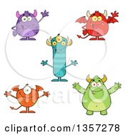 Poster, Art Print Of Cartoon Friendly Monsters