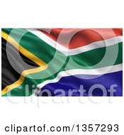 Poster, Art Print Of 3d Rippling Flag Of South Africa