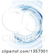 Poster, Art Print Of Background Of An Abstract Circle Of Blue