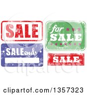Poster, Art Print Of Grungy Rubber Stamp Styled Sale Signs