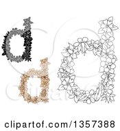 Poster, Art Print Of Lowercase Floral Letter D Designs