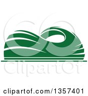 Clipart Of A Green Sports Stadium Arena Building Royalty Free Vector Illustration