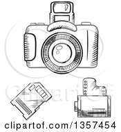 Poster, Art Print Of Black And White Sketched Photography Items