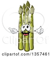 Clipart Of A Cartoon Asparagus Character Royalty Free Vector Illustration by Vector Tradition SM