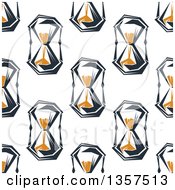 Poster, Art Print Of Seamless Pattern Background Of Hourglasses