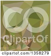 Clipart Of A Dark Olive Green Low Poly Abstract Geometric Background Royalty Free Vector Illustration