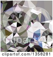 Clipart Of A Davy Grey Low Poly Abstract Geometric Background Royalty Free Vector Illustration
