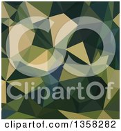 Poster, Art Print Of English Green Low Poly Abstract Geometric Background