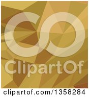 Clipart Of A Goldenrod Yellow Low Poly Abstract Geometric Background Royalty Free Vector Illustration
