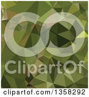 Poster, Art Print Of Sap Green Low Poly Abstract Geometric Background
