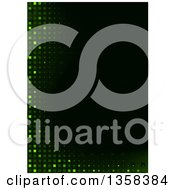 Background Of Green Lights And Tiles With Black Text Space