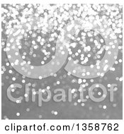 Clipart Of A Silver Glitter Christmas Background Royalty Free Illustration