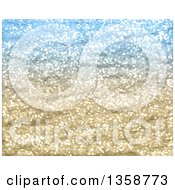 Blue And Gold Glitter Christmas Background