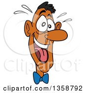 Clipart Of A Cartoon Black Man Laughing Hysterically Royalty Free Vector Illustration