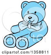 Poster, Art Print Of Cartoon Blue Boys Teddy Bear