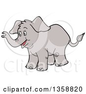 Poster, Art Print Of Cartoon Happy Baby Elephant
