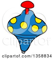 Poster, Art Print Of Cartoon Spinning Top Toy