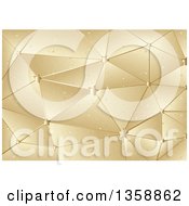 Clipart Of A Christmas Background Of Gold Star Geometric Connections Royalty Free Vector Illustration