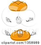 Poster, Art Print Of Cartoon Face Hands And Bread Bowls