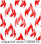 Poster, Art Print Of Seamless Pattern Background Of Red Flames