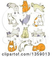 Poster, Art Print Of Sketched Cats In Different Poses