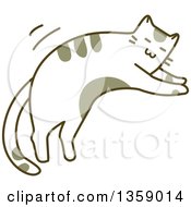 Poster, Art Print Of Sketched Cat Jumping