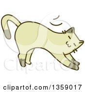 Poster, Art Print Of Sketched Cat Stretching