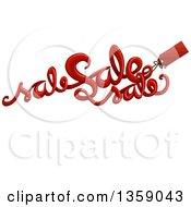 Clipart Of A Red Tag On Sale Sale Sale Text Over Text Space Royalty Free Vector Illustration