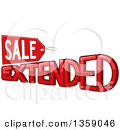 Poster, Art Print Of Red Sale Extended Retail Design With A Tag