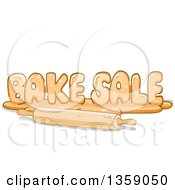 Bake Sale Design Made Of Dough With A Rolling Pin
