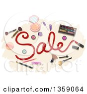 Poster, Art Print Of Sale Design With Cosmetics