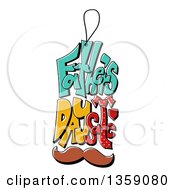 Cartoon Fathers Day Sales Tag With A Mustache