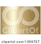 Clipart Of A Shiny Gold Backgorund With Spots And Flares Royalty Free Vector Illustration by dero